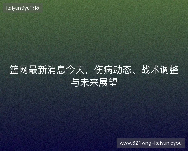 篮网最新消息今天，伤病动态、战术调整与未来展望